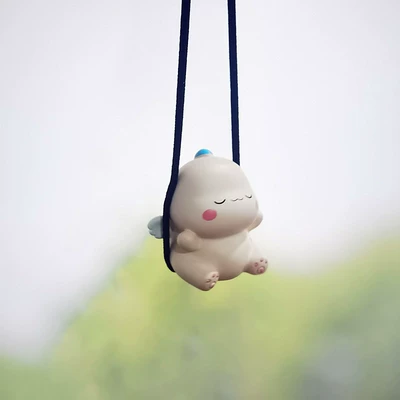 Car Accessories: Little Dinosaur Swinging Car hanging - swing-flesh-color-dinosaur-resin