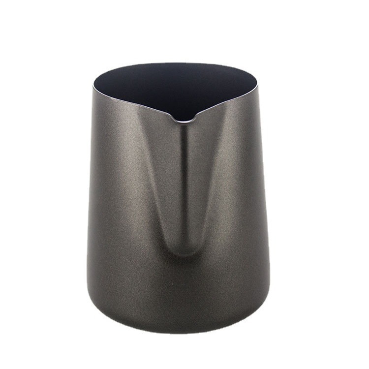 Taza de café de acero inoxidable, capuchino, desayuno, taza de leche hecha a mano, suministros de café, tanque de leche, jarra de leche transfronteriza