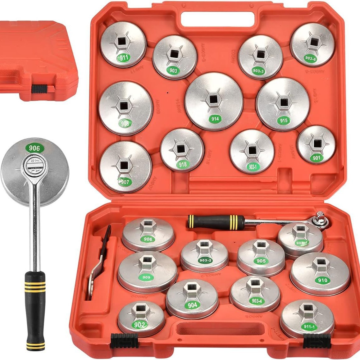 汽车机滤拆装工具帽式滤芯套筒23件碗型机滤扳手