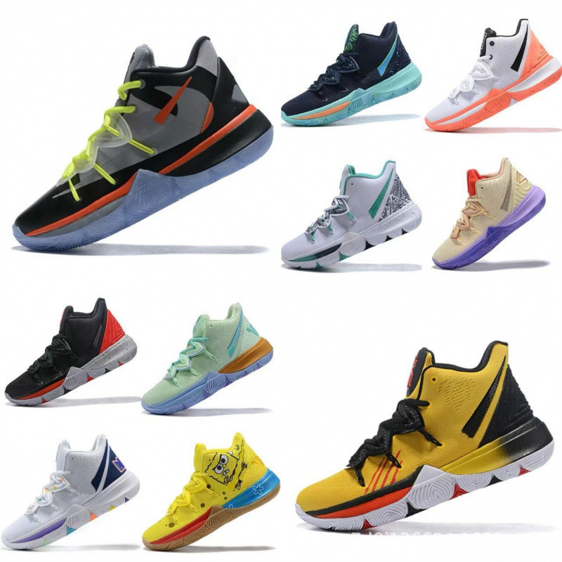 Kyrie 5 Generation Basketball Shoes Squidward Kyrie 5 Practical Basketball Shoes Non-Slip Wear-Resistant Breathable Men's and Women's Sports Shoes Kyrie 5 Generation Basketball Shoes Squidward Kyrie 5 Practical Basketball Shoes Non-Slip Wear-Resistant Breathable Men's and Women's Sports Shoes