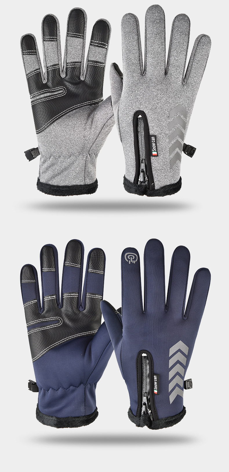 Guanti da ciclismo touch screen da uomo per sport all'aria aperta autunnali e invernali impermeabili antivento e caldi in velluto con consegna espressa_voghion.com