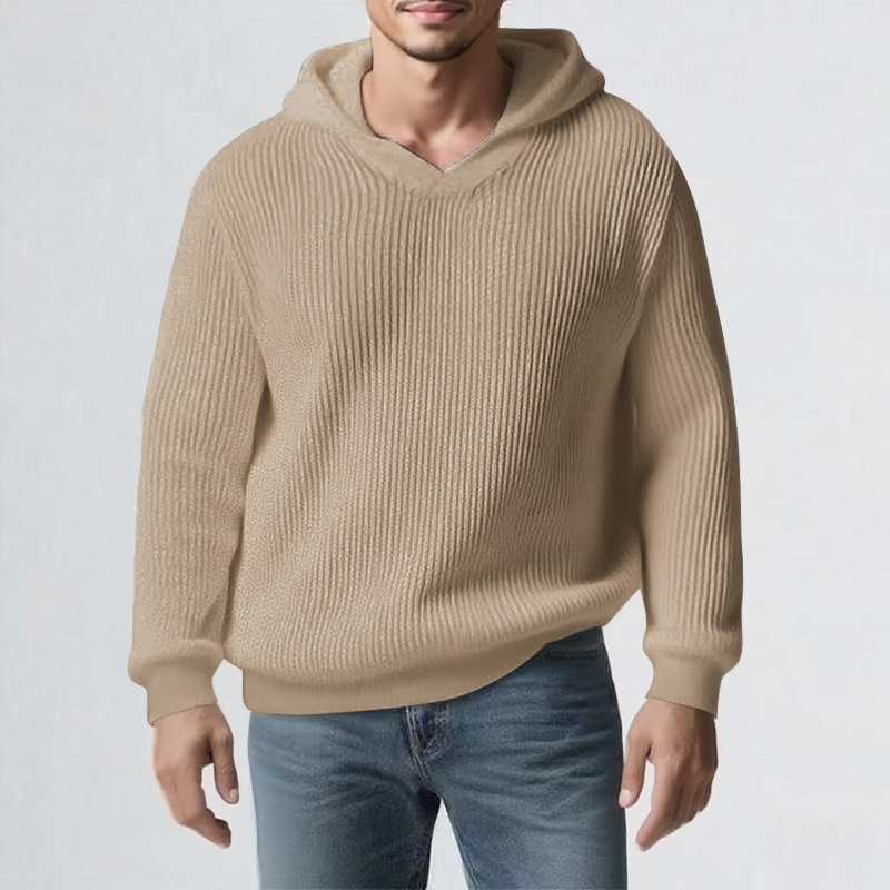 Herren Kapuzenpullover Strickjacke Für Herbst Und Winter_voghion.com