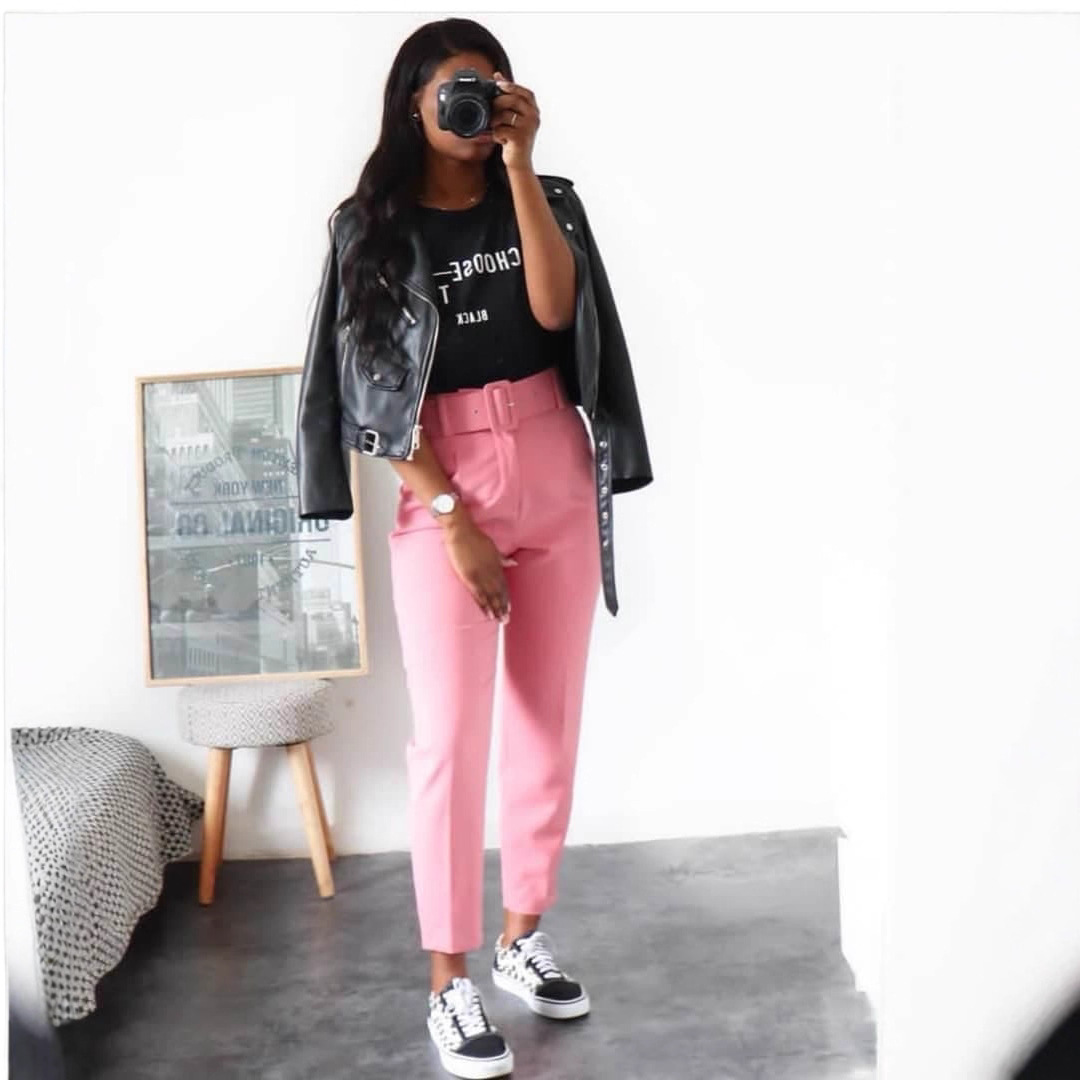 European and American Women's Clothing Amazon Spring and Summer High Waist Casual Pants Slim-fit Slimming Suit Pants Women's Pants Autumn Professional Pants