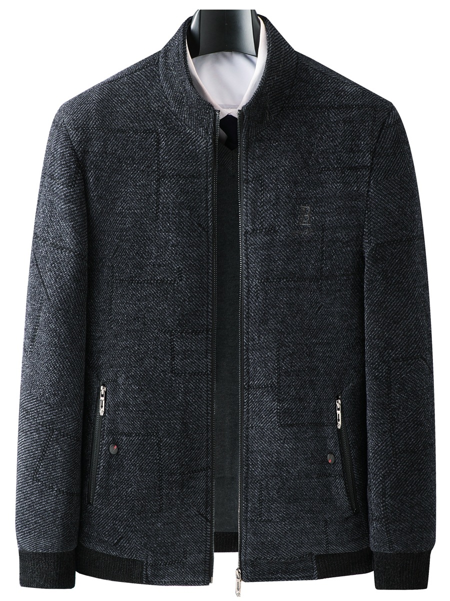 Dad's Autumn and Winter Thickeneded Chenille Cotton Jacket, Middle-Aged and Elderly Men's Jacket, Middle-Aged Men's Cotton Jacket