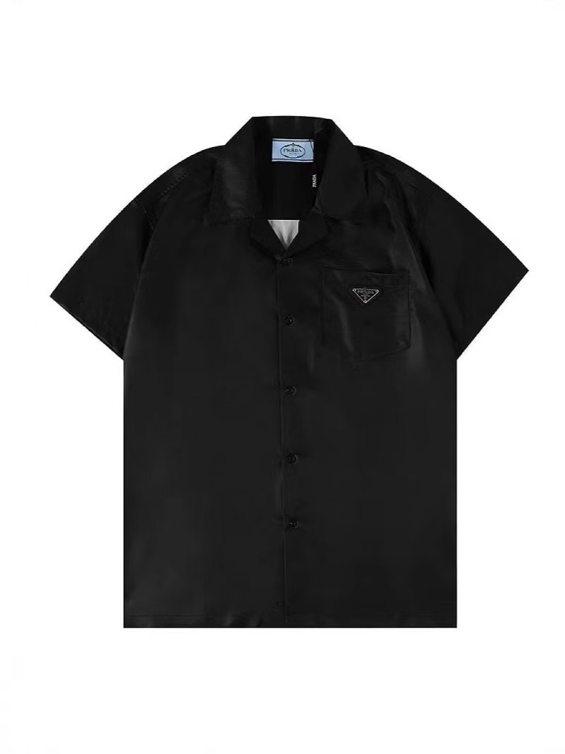 Prada Shirt Triangle Logo Black