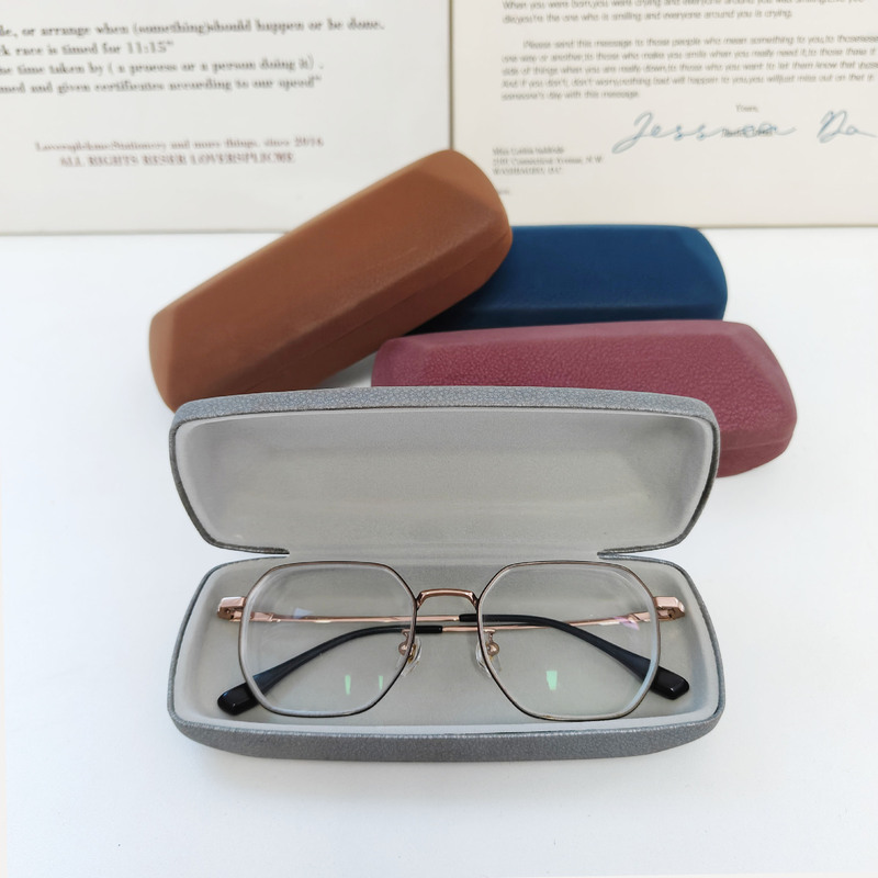 Solid Color Multi-cut Business Style Glasses Box Pressure-proof Waterproof Moisture-proof Portable Unisex Personalized Sunglasses Storage Box