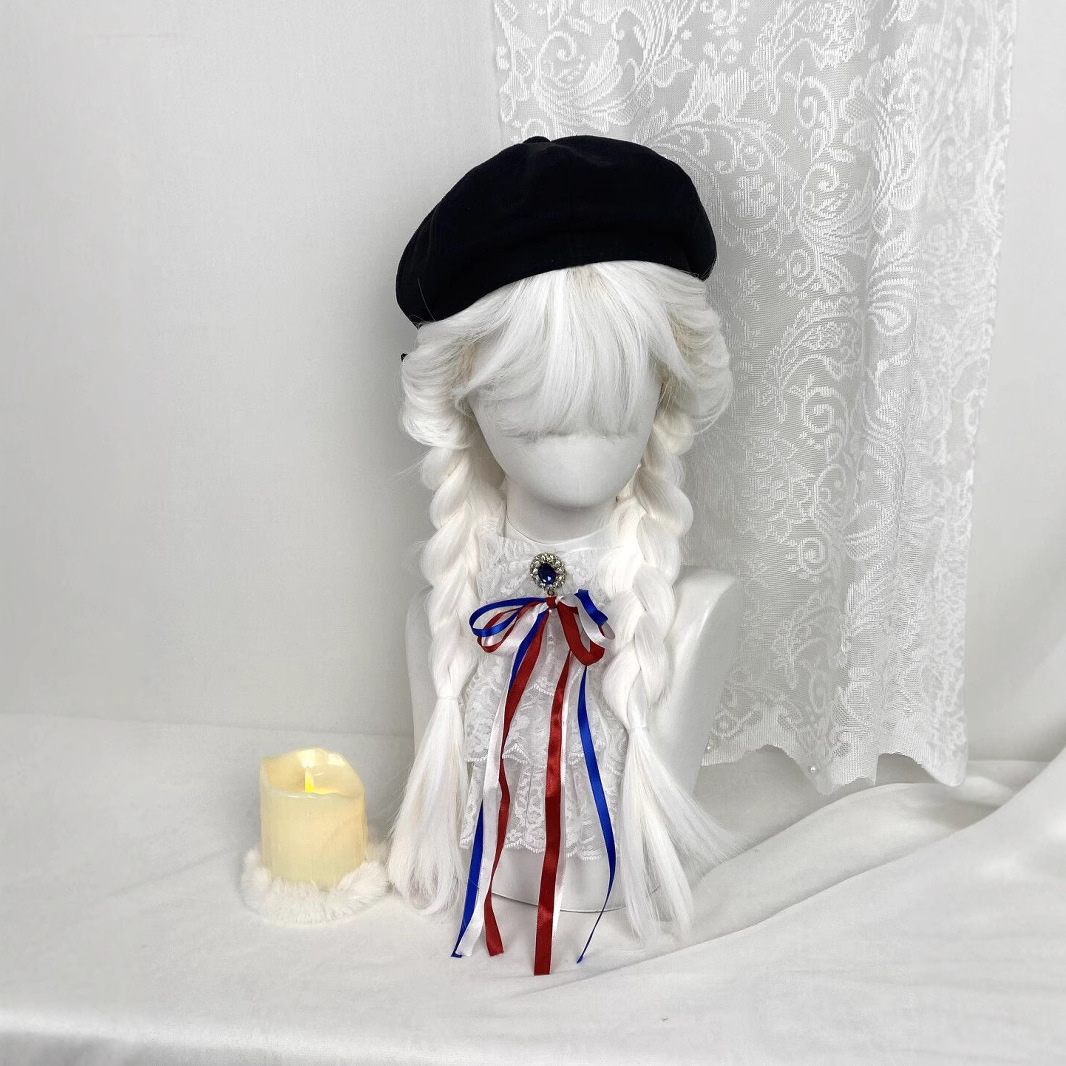 Koni Peruk [Kvinnokroppens Lag] Neutral Vit Lång Rakt Hår för Kvinnlig Cosplay Anpassad OC
