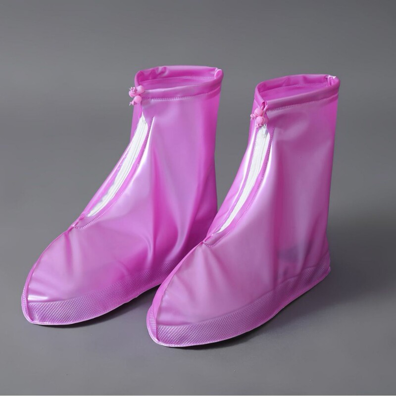 Seamless Mid-Tube Non-Slip Waterproof Rain Shoe Covers for Men and Women Thickened Rainproof High Quality Isolation Anti-Fouling Shoe Covers Manufacturer Wholesale