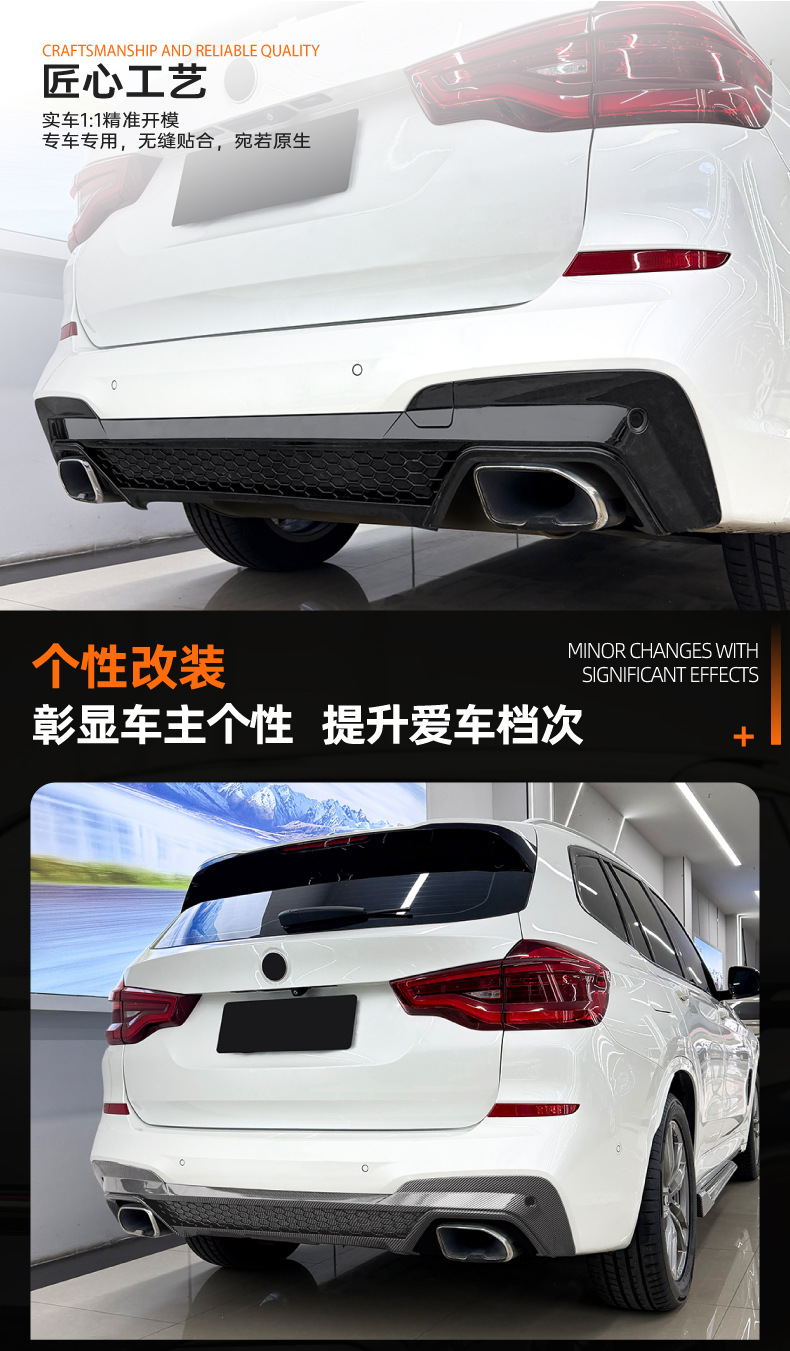 Suitable for Bmw X3 X3M G01 m Sport 2018-2021 Front and Rear Lip Spoiler Modification