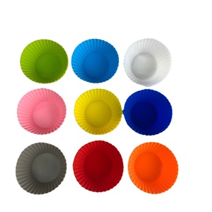9cm and 7cm Silicone Muffin Cupcake Molds DIY Baking Tools Round Cake Cups Available in Multiple Colors