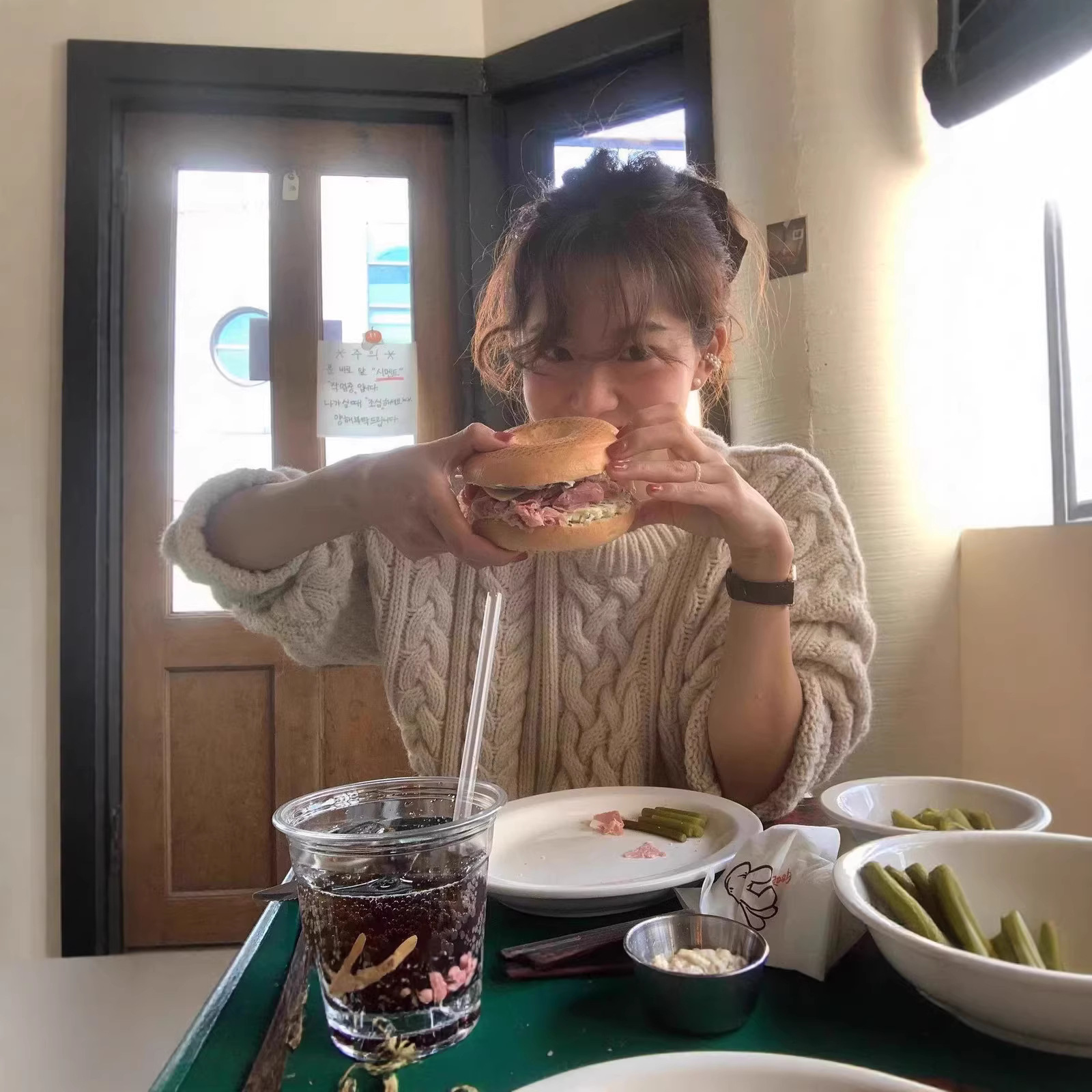 现 韩国博主同款fever麻花毛衣韩系女装圣诞新年氛围感宽松针织衫