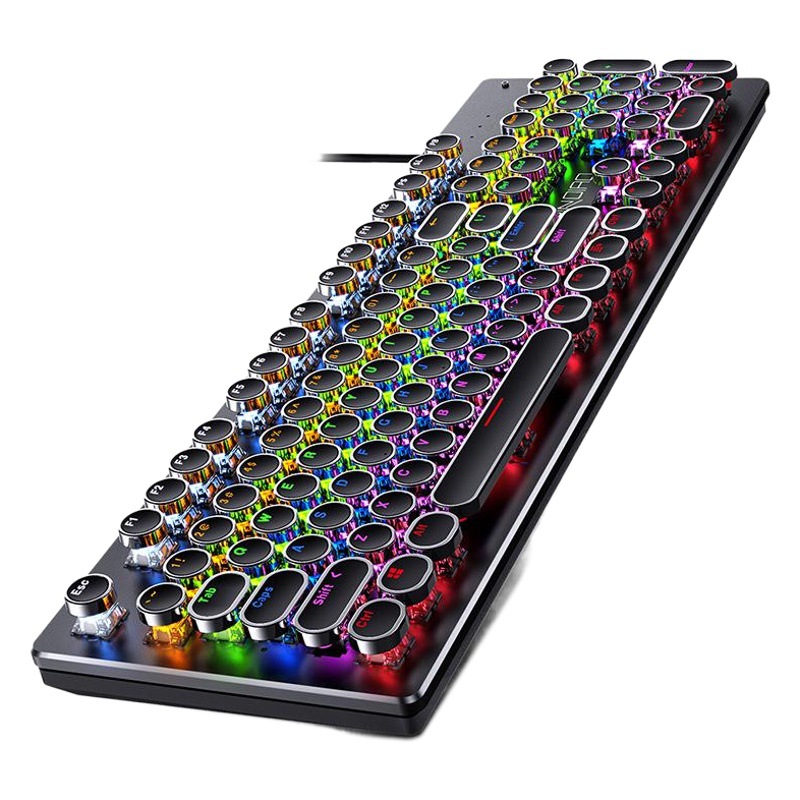 Talla de plata invocador real Teclado mecánico eje cambiable juego eje verde e-deportes punk cable USB Amazon al por mayor