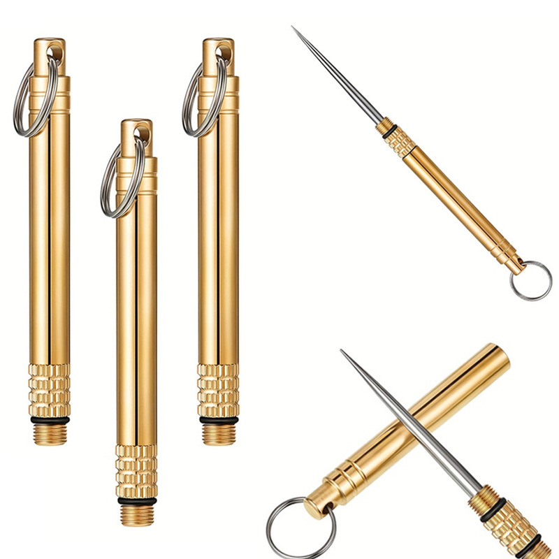 Portable Tc4 Titanium Alloy Toothpick Set, All-In-One Toothpick, Convenient Tooth Cleaning Tool, Brass Amulet, Fruit Pick Portable Tc4 Titanium Alloy Toothpick Set, All-In-One Toothpick, Convenient Tooth Cleaning Tool, Brass Amulet, Fruit Pick