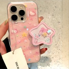 卡通凯蒂猫星星支架适用苹果1615Promax手机壳iPhone14131211XSXR