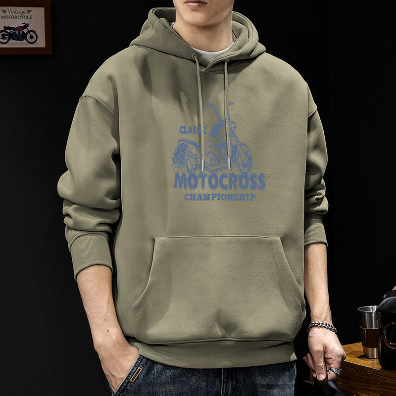420g estilo de puerto japonés guapo chaqueta impresa con capuzas primavera y otoño hombre abrigo de estudiante casual suelto