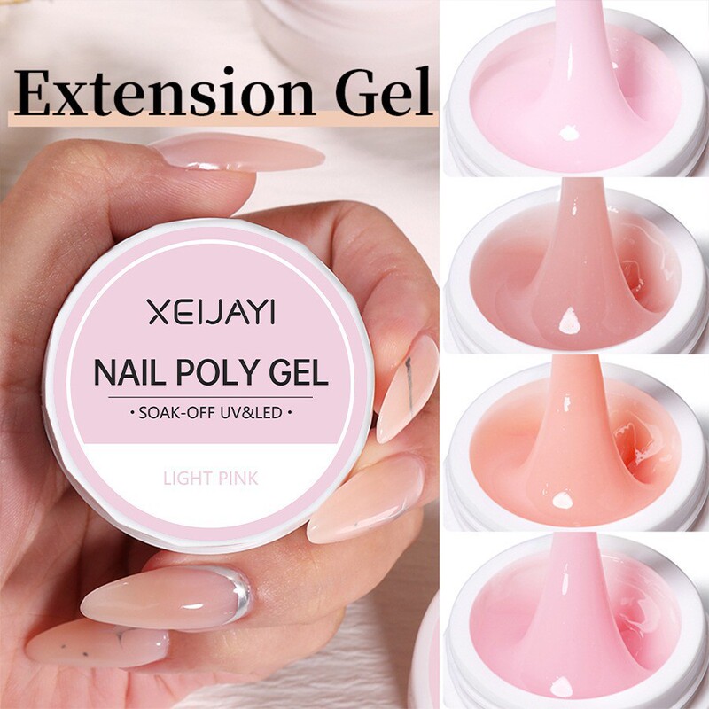 Crystal extension gel small white jar, UV quick-dry nail gel, no need for paper forms, extension tool set, specialized for nail salons Crystal extension gel small white jar, UV quick-dry nail gel, no need for paper forms, extension tool set, specialized for nail salons