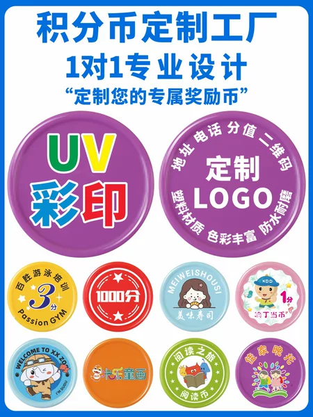 Wholesale Plastic Coins, Good Habits Reward Coins, Kidsren's Points Coins, Exchange Coins, Printable Logo, Free Design
