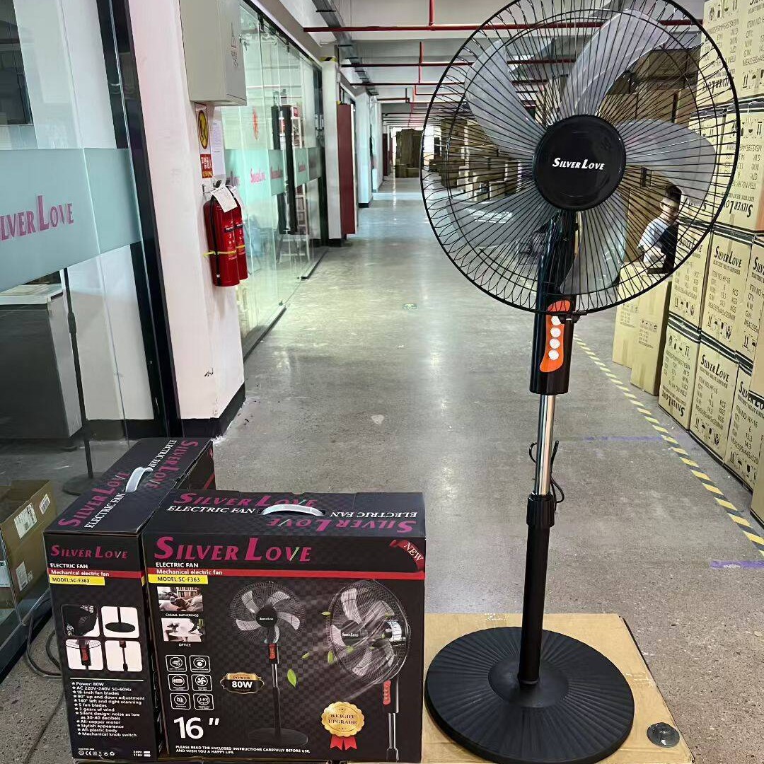 Exportación de 16 pulgadas ventilador eléctrico de control remoto ventilador de piso de gran viento doméstico 220V fábrica directa de seis velocidades image 2