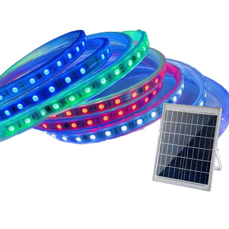 国境を越えた新しいソーラー RGB カラフルなライト屋外防水中庭照明風景カラフルな流水マーキー|undefined