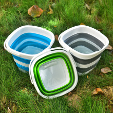 家用塑料水桶便携折叠水桶户外伸缩桶车载洗车手提桶便携钓鱼水桶
