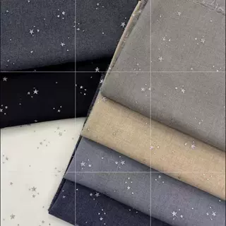 精致小星星 秋冬磨毛混纺面料 西装套装童装女装帽子包包布料
