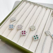 HW项链loop四叶草项链女轻奢小众满钻雪花锁骨链ins冷淡风高级感