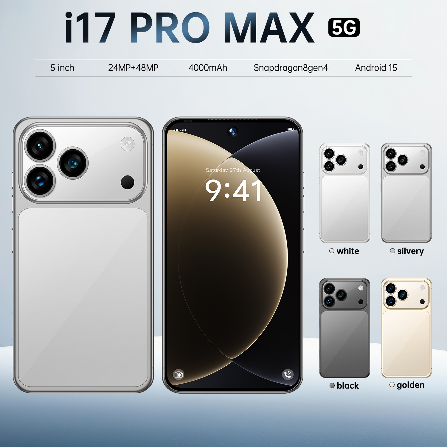 Hot New Product 17 Pro Max Mini Smartphone with Perforated 5.0inch True 4g Network Eight Cores 3+64