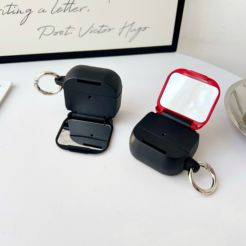 Suitable for Airpods4 Headphone Protective Case with Mirror Holder Apple Bluetooth Headset 123Pro Frosted Headphone Case