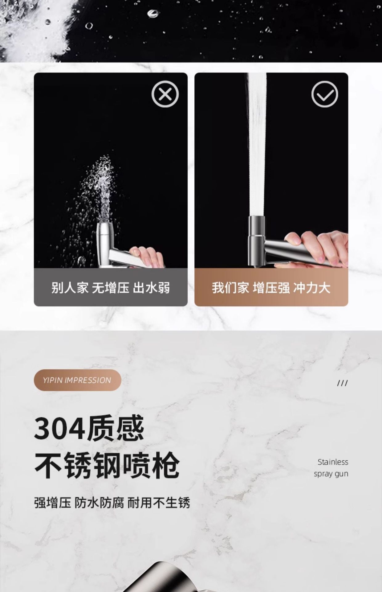 Toilet flushing spray gun, faucet companion, bathroom flushing high-pressure water gun, bathroom feminine wash nozzle, household undefined