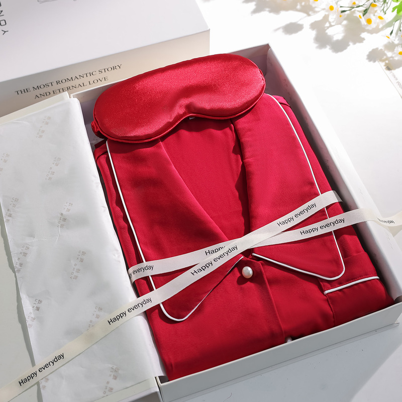 Customized Pajamas with Embroidered Names, Birthday Gifts for Best Friends, Men's and Women's Couple Gift Boxes, High-End Home Wear