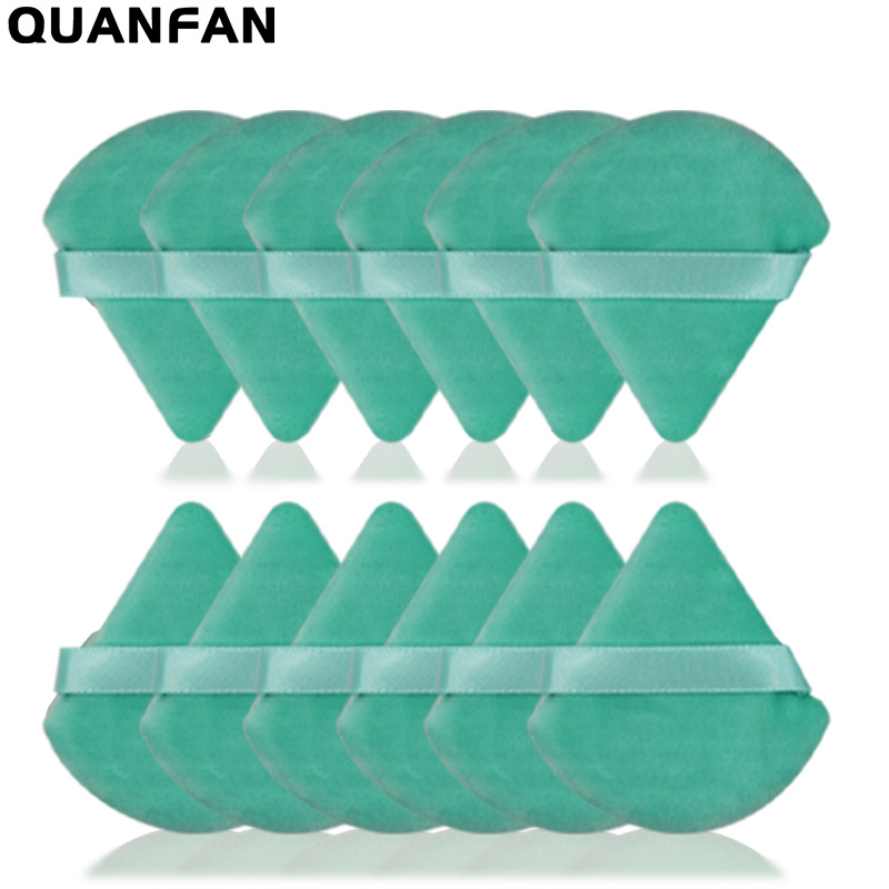 Suministro directo transfronterizo triángulo pequeño cuadrado redondo corazón melocotón polvo seco miel en polvo maquillaje multicolor material de pelo corto súper suave