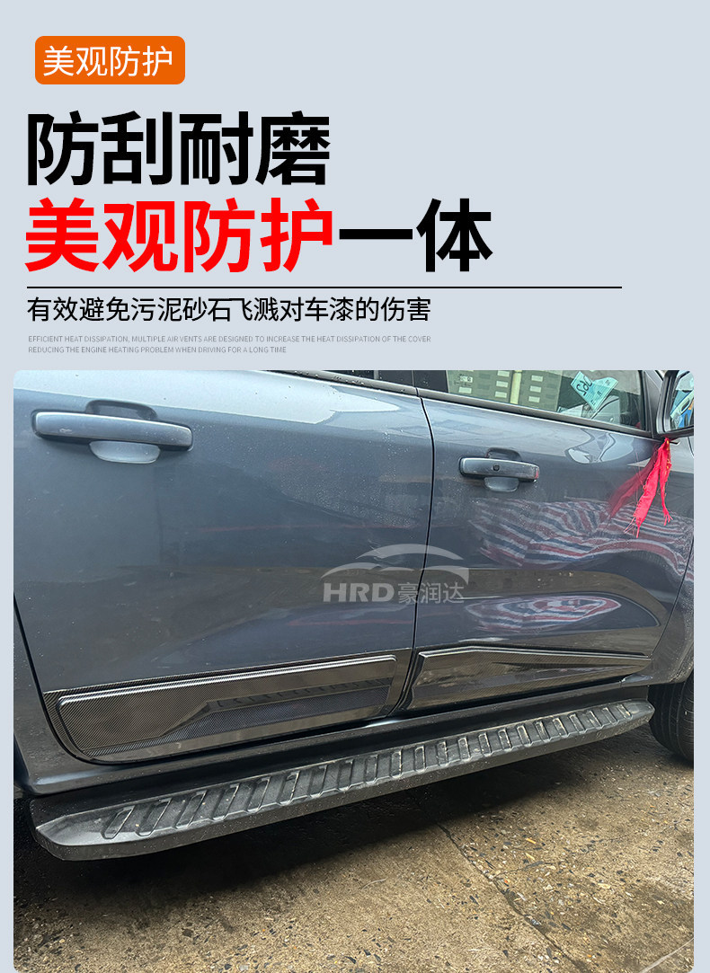 Suitable for Ford Ranger Modification to Raptor-Style Body Kit, Front Grille, Wide-Body Wheel Arches, Black Warrior Kit Modification