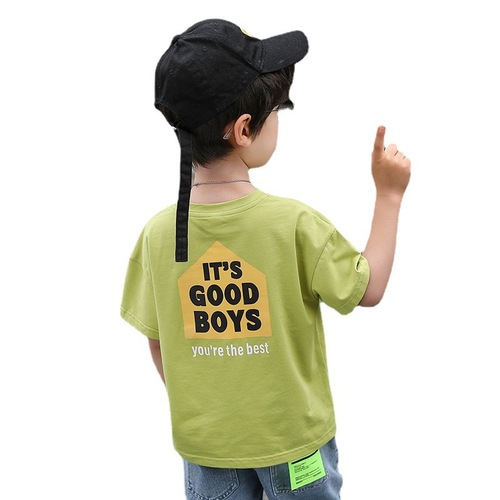 Children's clothing boys summer short-sleeved 2024 new girls pure cotton T-shirt children's thin casual round neck bottoming shirt