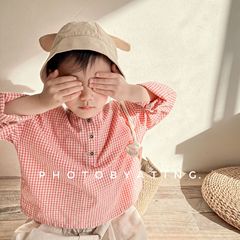 2024 Spring Children's Clothing New Arrival Children's Autumn Wear Korean Style Hemp Cotton Printed Shirt for Girls 122061