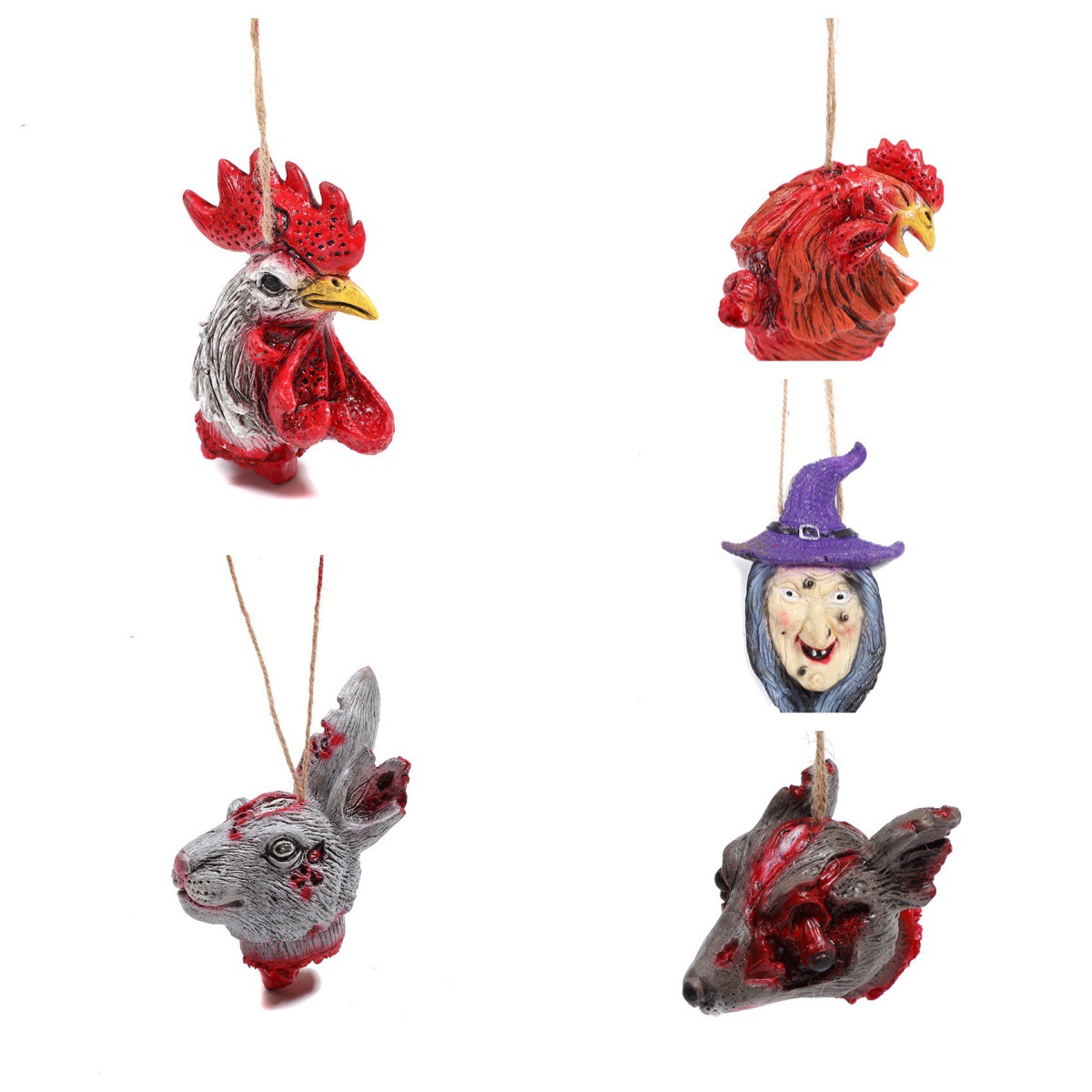 Nuevo Halloween transfronterizo de alta sensación de decoración accesorios decapitados colgantes de decoración de la casa embrujada decoración colgantes de decoración