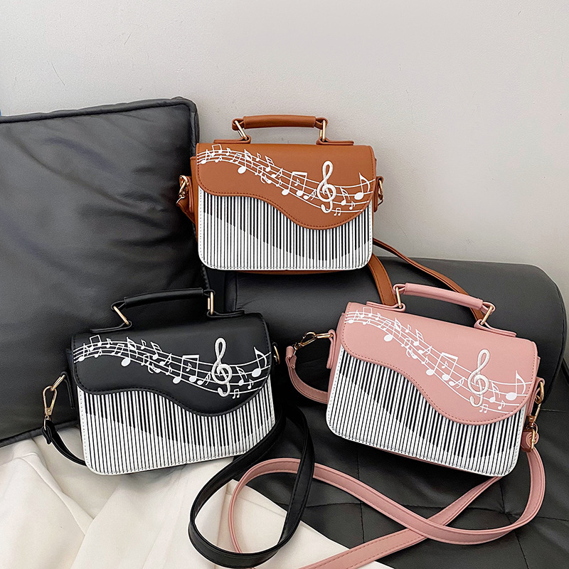 洋氣百搭腋下PU女包2024新款時尚潮流鋼琴單肩包簡約大容量小方包