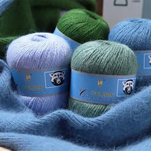 毛水貂绒毛线长毛貂绒中粗手编羊绒线汽车坐垫披肩帽子线柔软钩针