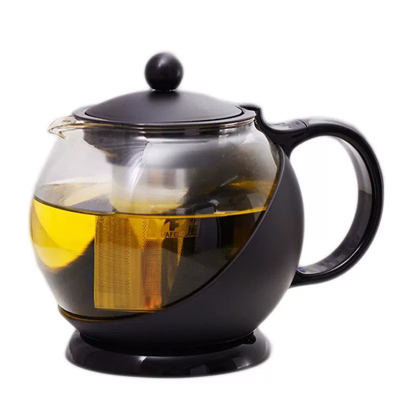 Glass teapot, big filter, flavored tea, red (black) tea