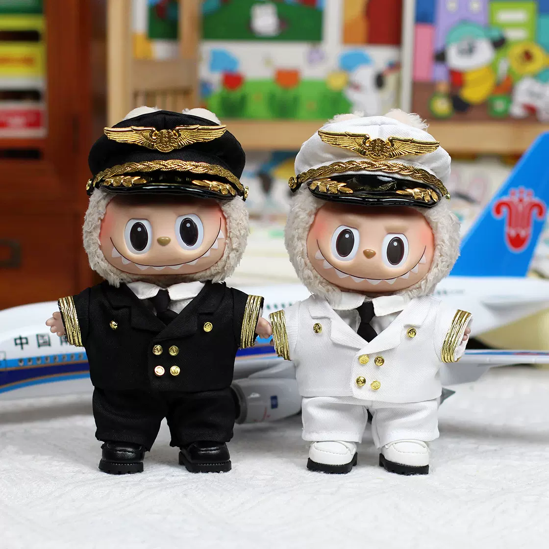 仅娃衣】一/三代拉布布通用娃衣 搪胶公仔衣服重工机长心动马卡龙