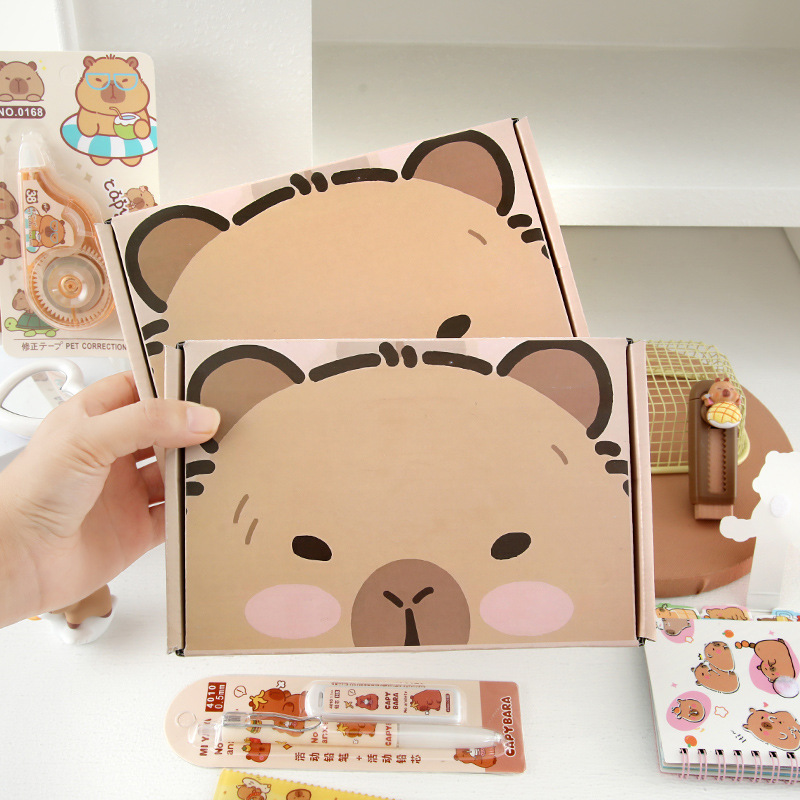 Cute Cape Stationery Set Bolígrafo de góner Libro pequeño Regalo del Día del Niño Caja de regalo Papelería de aprendizaje para estudiantes