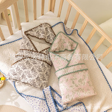 韩系新生婴儿包被盖毯纯棉抱被初生裹布宝宝襁褓产房包巾春秋夏季