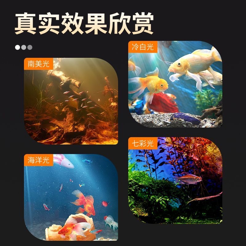 Acuario de peces colorido LED lámpara de acuario colorido gradiente lámpara de acuario luz de noche luz USB impermeable lámpara de buceo