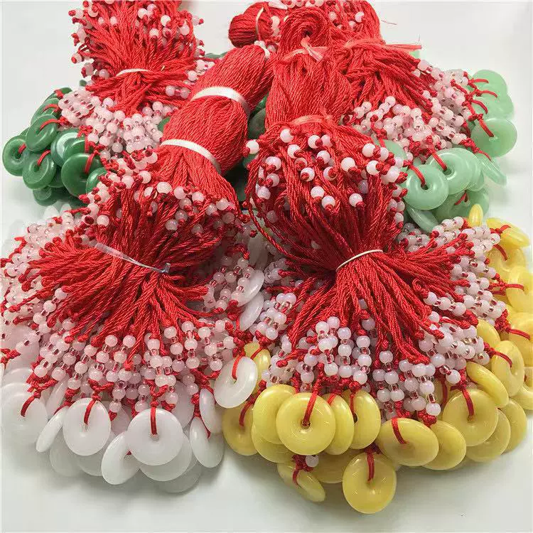 仿玉石吊坠 琉璃精雕观音佛貔貅吊坠 男女红绳挂坠活动小礼品饰品