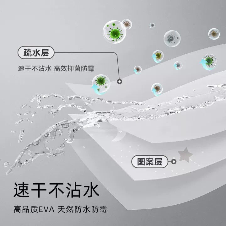 Cortina de baño de absorción magnética cortina de partición de baño cortina de pantalla de baño conjunto de cortina sin perforación de instalación cortina de ducha transfronteriza