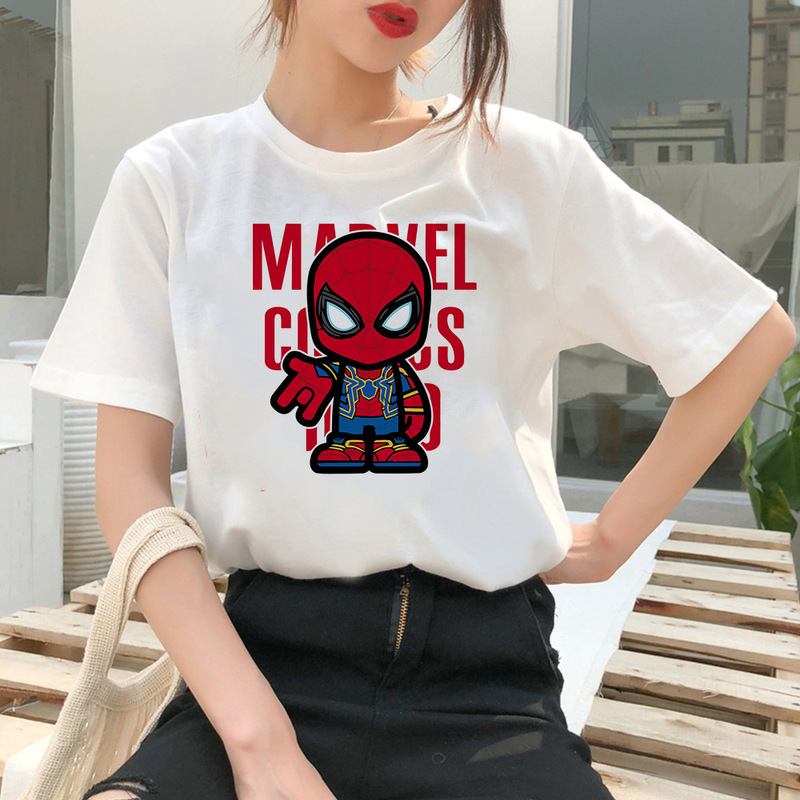 Marvel Hero T shirt 2022 new style personalized Spiderman Iron Man Captain America printed T-shirt