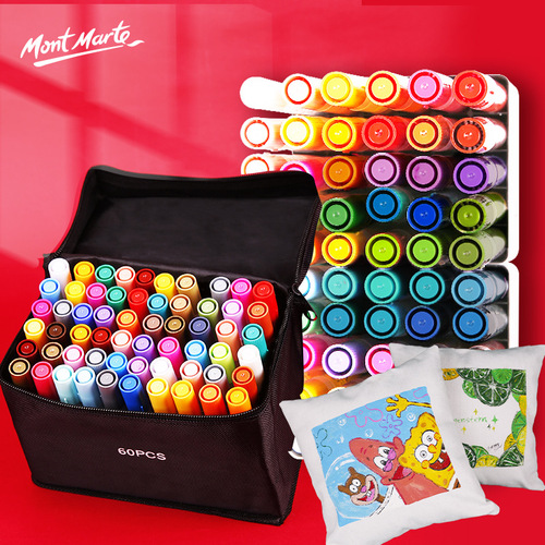Montmartre Acrylic Marker 12/24/36 Color Acrylic Paint Marker Canvas Bag Hand-painted Acrylic Pen Set