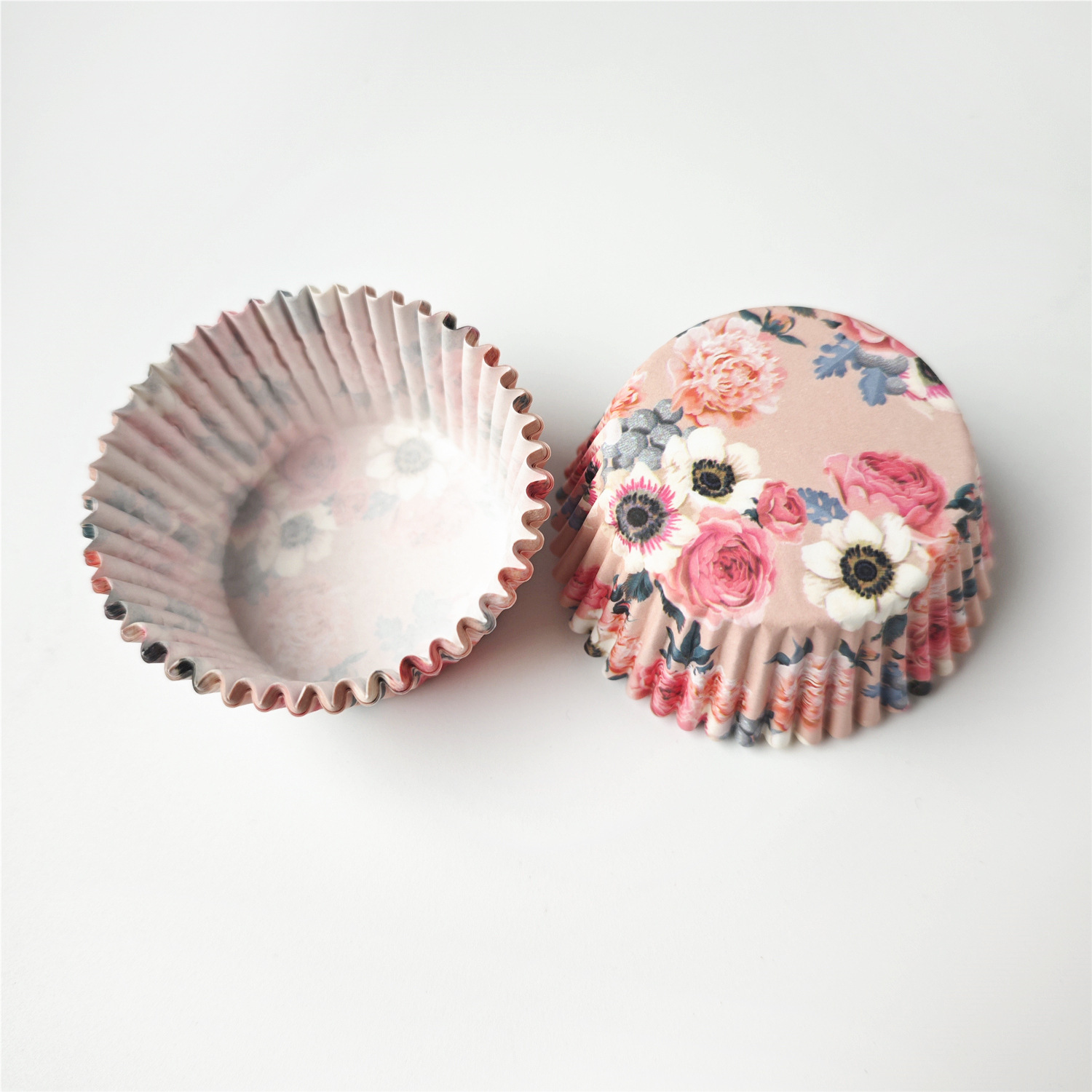 Patrón de flores en caja de papel floral 11 cm papel de aceite para hornear muffins almohadillas muffin tazas de papel transfronterizas
