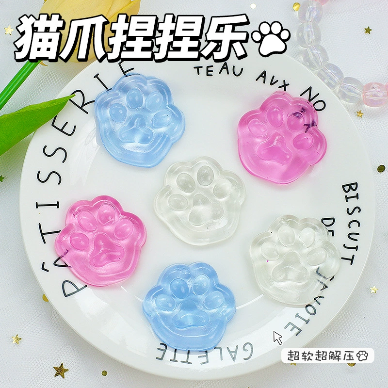 Маленькая Красная книга, прозрачная кошачья щепотка, музыкальная детская вентиляционная игрушка для декомпрессии, Желейный цвет, кубик льда, музыка с медленным отскоком