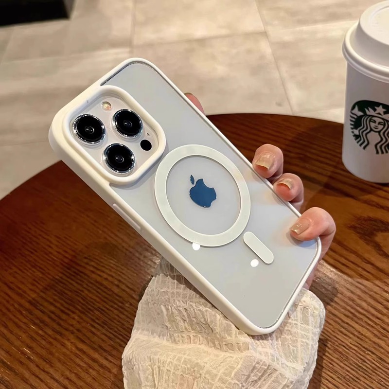 适用iPhone17手机壳亚克力磁吸苹果16马卡龙硅胶透明15promax硬套|undefined
