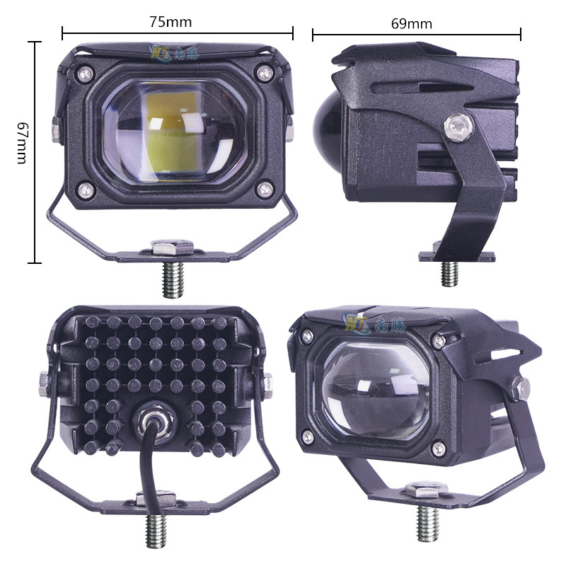 3-inch cuadrado LED50W pequeña pistola de acero luz de trabajo lámpara del coche proyector modificado lámpara del coche cáscara de la lámpara de la motocicleta image 3